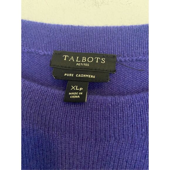 Talbots 100% Pure Cashmere Quarter Sleeve Round Neck Sweater Sz XLp - Picture 2 of 10